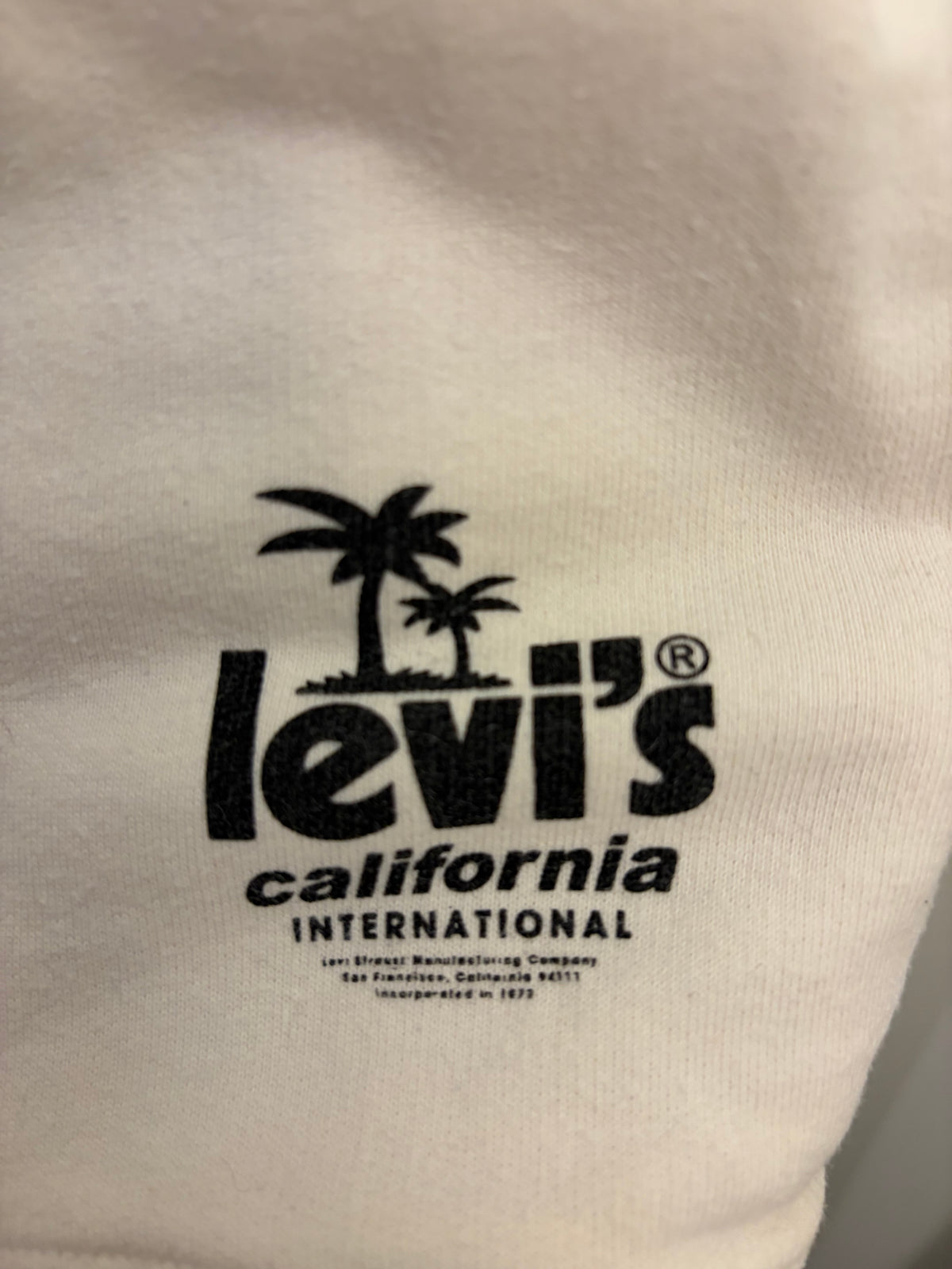 Levi's Sweater Print Logo, weiß, Größe XL, used