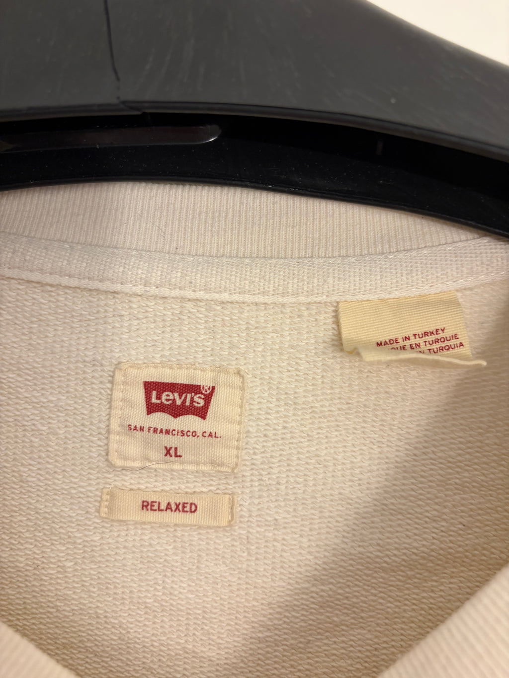 Levi's Sweater Print Logo, weiß, Größe XL, used