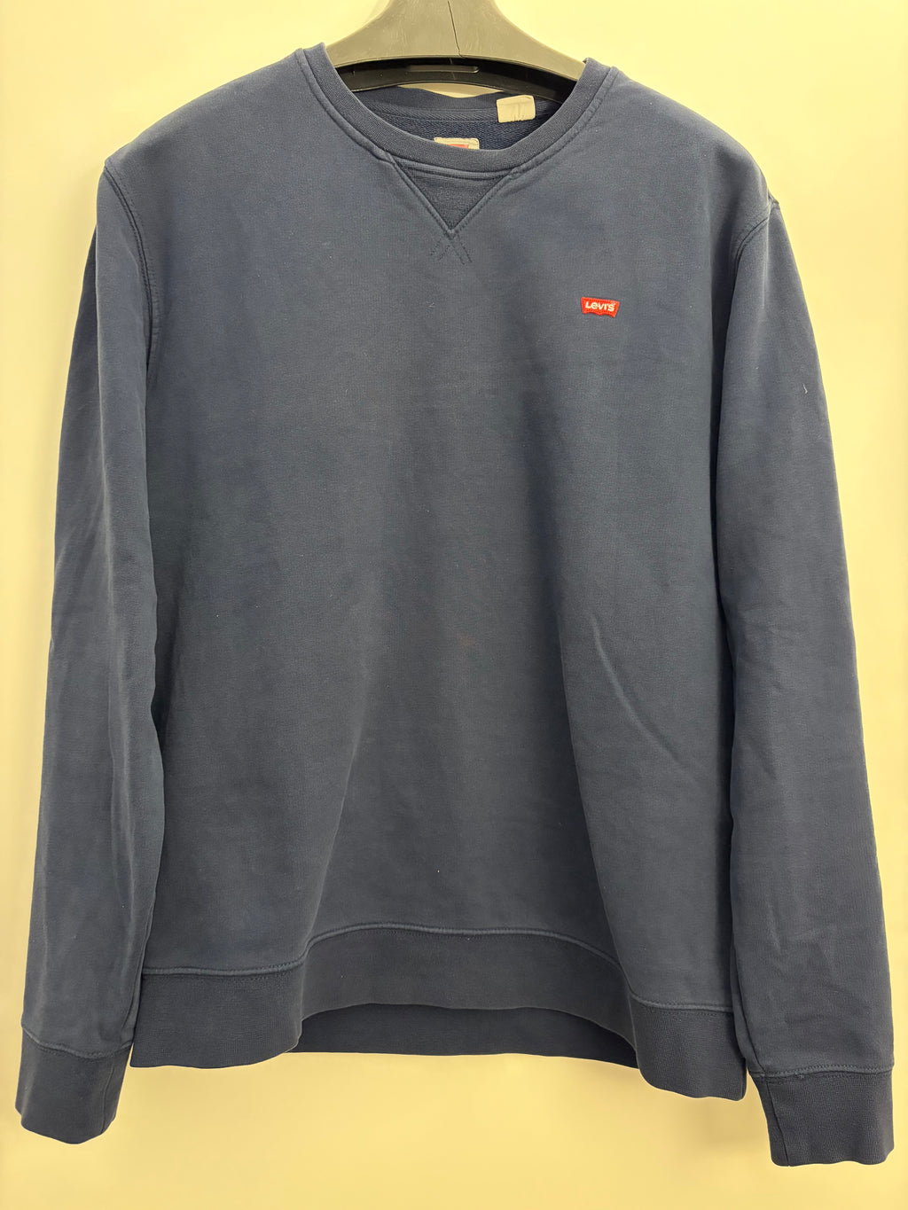 Levi's Sweater kleines Patch, dunkelblau, Größe M, used