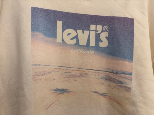 Levi's Sweater Print Logo, white, size XL, used