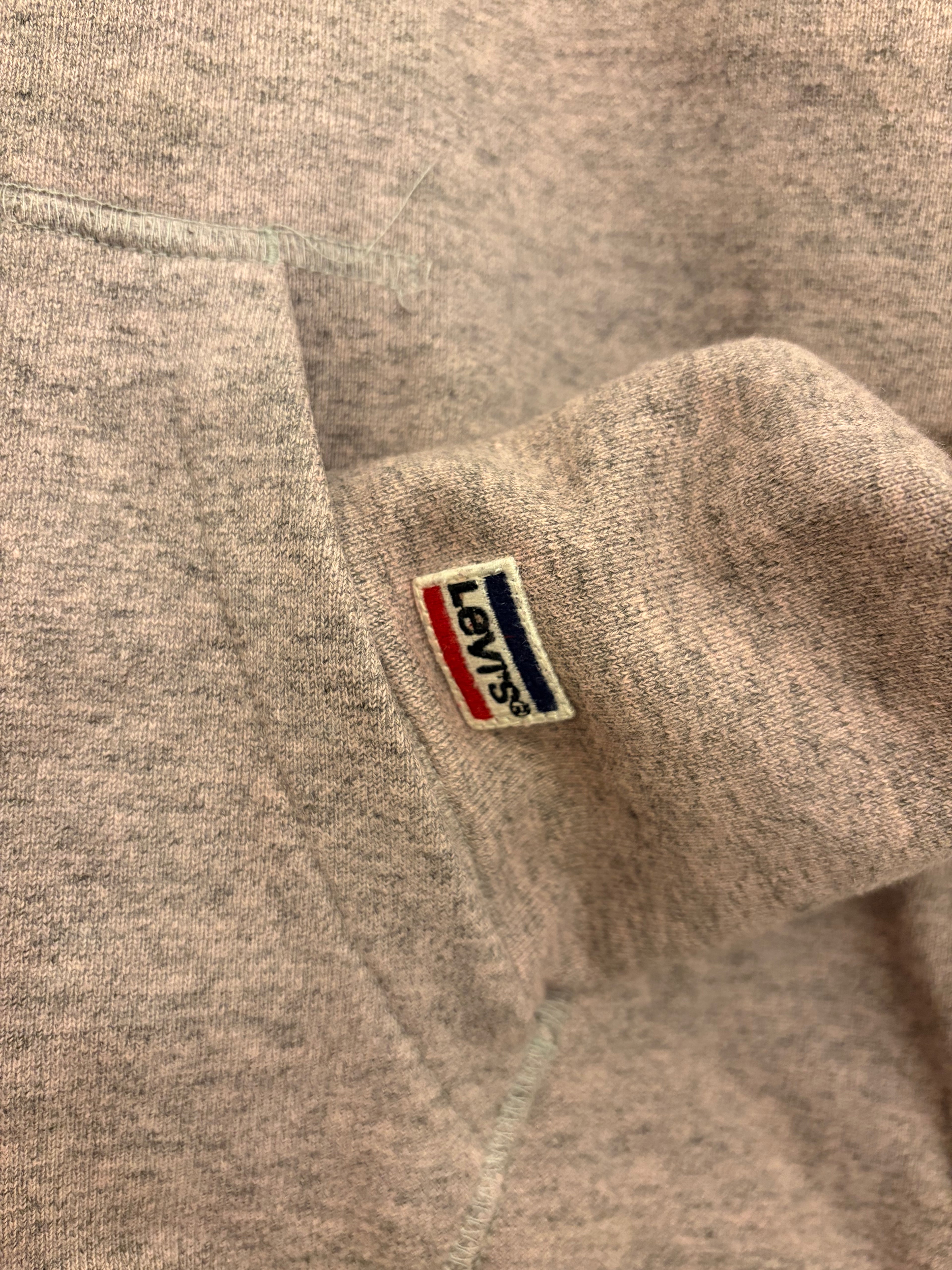 Levi‘s Hoodie Logo Print grau mit dreifarbigem Sportsware Logo, Größe M used