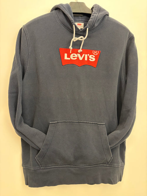Levi's Batwing Logo Patch Hoodie, large, grey, size L, used