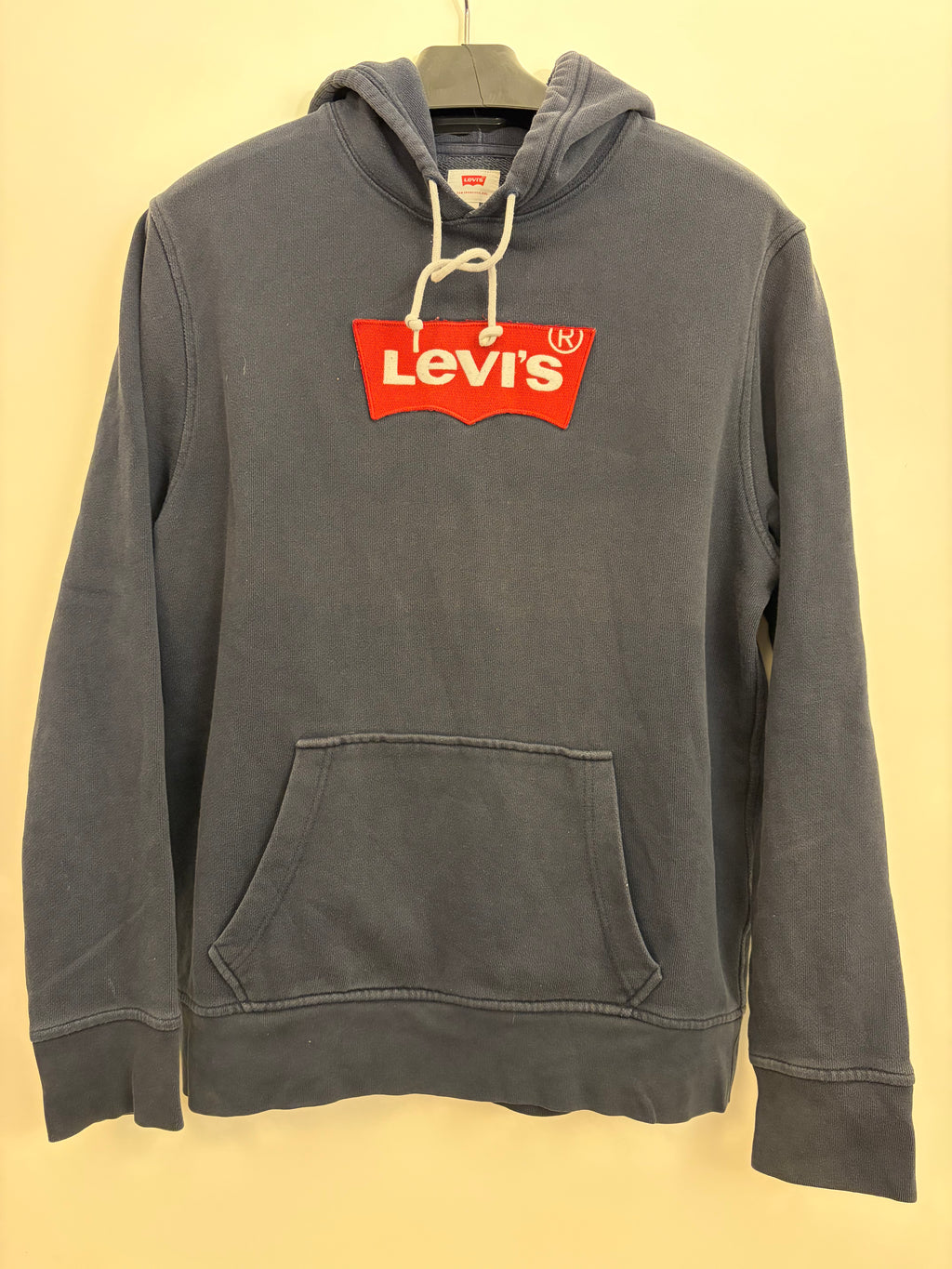 Levi's Batwing Logo Patch Hoodie, large, grey, size L, used