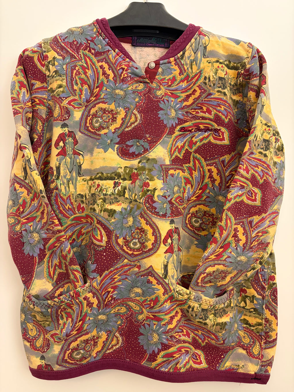 Vintage 80s Best Company Olmes Carretti All Over Print Sweatshirt