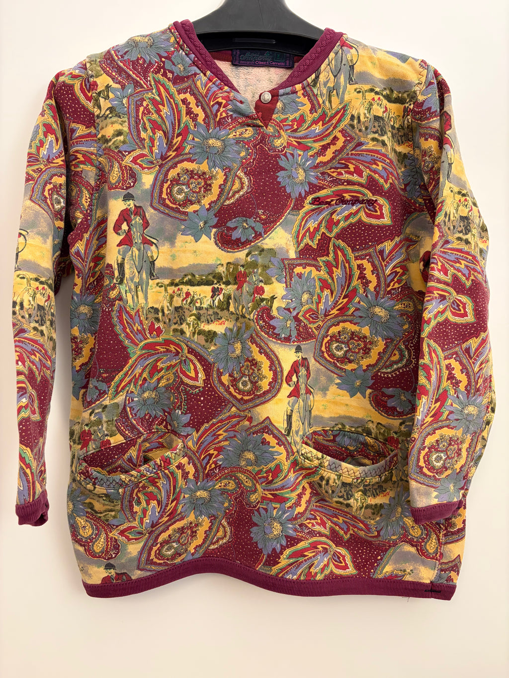 Vintage 80s Best Company Olmes Carretti All Over Print Sweatshirt