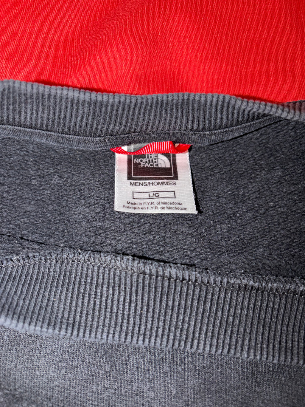 The North Face Crewneck Pullover Vintage Grau Sweater Gr. L, used